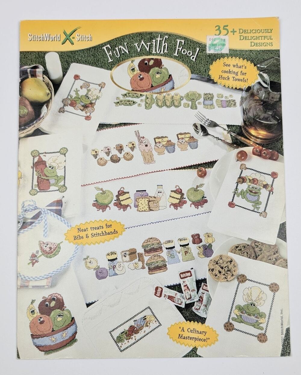 Fun With Food-Stitch World X-Stitch-35+ Designs Patterns Inspired Cross Stitch